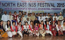 The Governor of Arunachal Pradesh Shri JP Rajkhowa with participants of the week-long North East National Service Scheme (NSS) Festival at NERIST, Nirjuli on 6th June 2015.